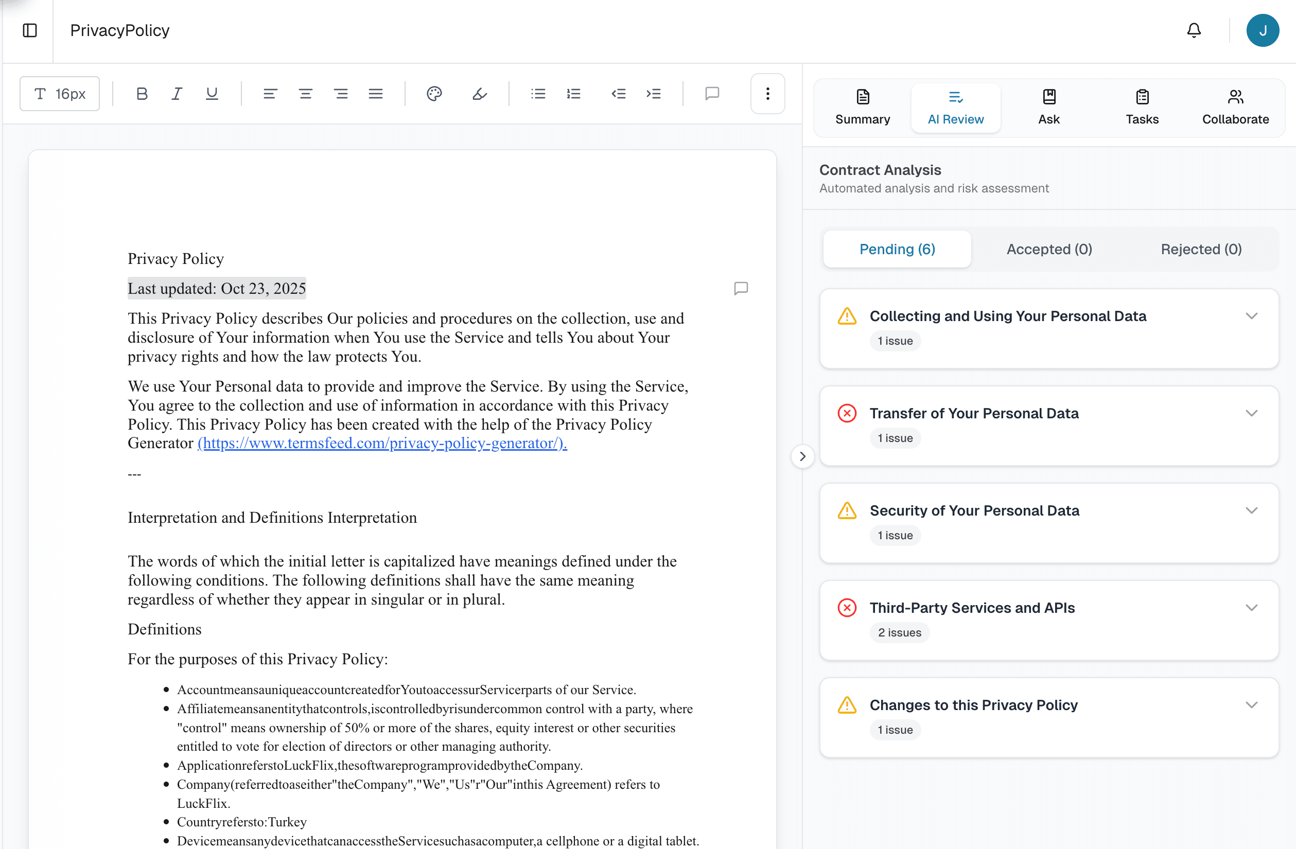 Harmonity AI Dashboard